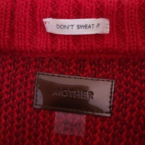 MOTHER Red The Long Jump Alpaca Sweater S Lover Fighter - Picture 9 of 9